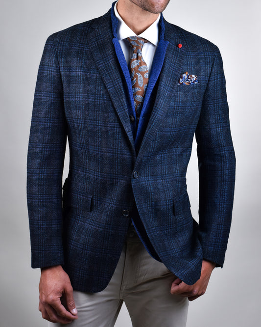 Khakis of Carmel - Blue checked Sport Coat