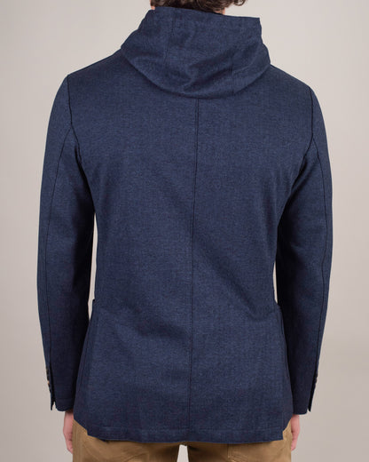 eleventy navy hoodie soft coat