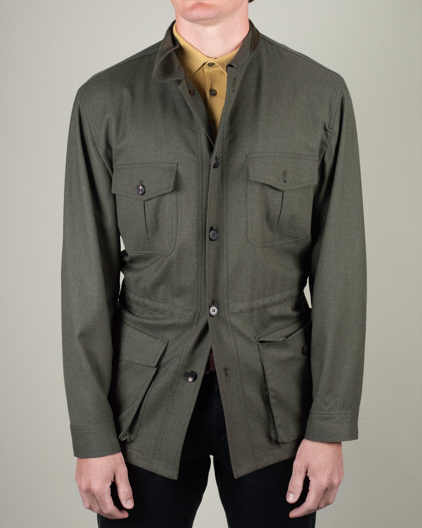 khakis brand green stretch cashmere jacket