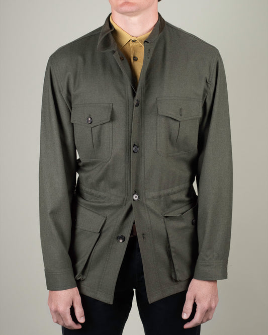 khakis brand green stretch cashmere jacket