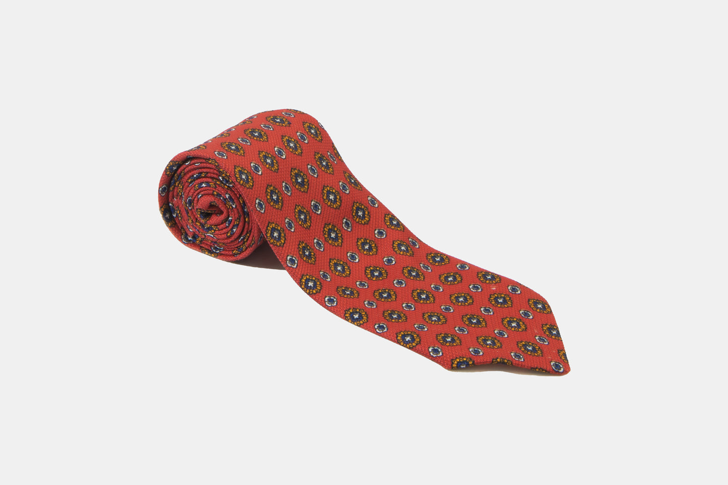 khakis of Carmel - silk red tie with floral pattern