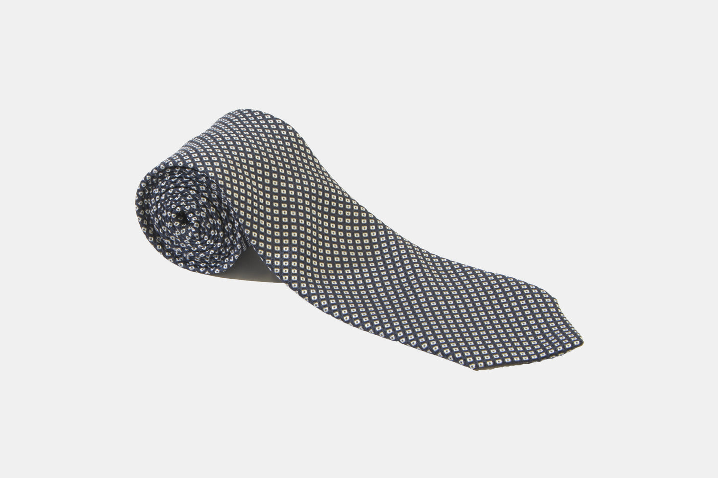 khakis of Carmel - navy and silver check tie